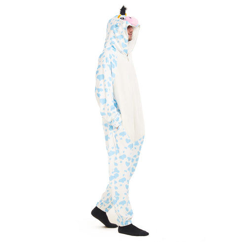 Snuggs Blanket Animal Onesie Light blue Cow